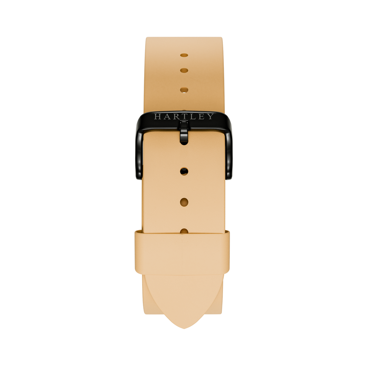 BEIGE LEATHER STRAP WITH BLACK BUCKLE
