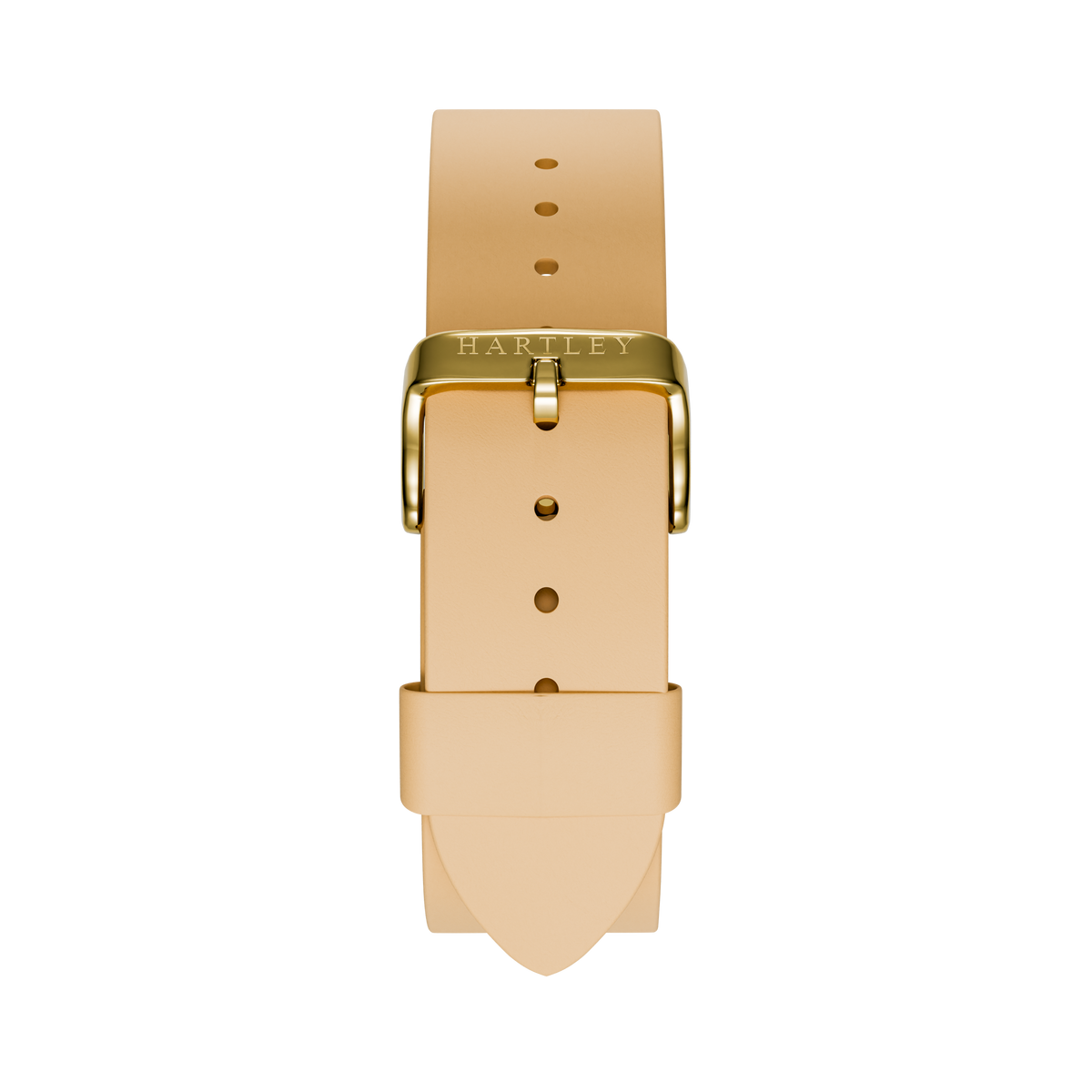 BEIGE LEATHER STRAP WITH GOLD BUCKLE