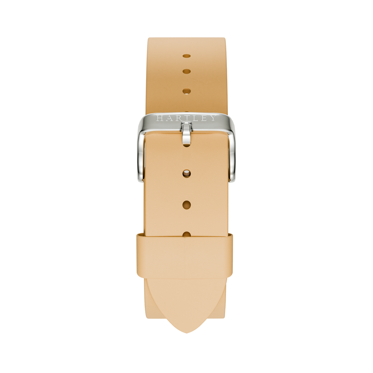 BEIGE LEATHER STRAP WITH SILVER BUCKLE
