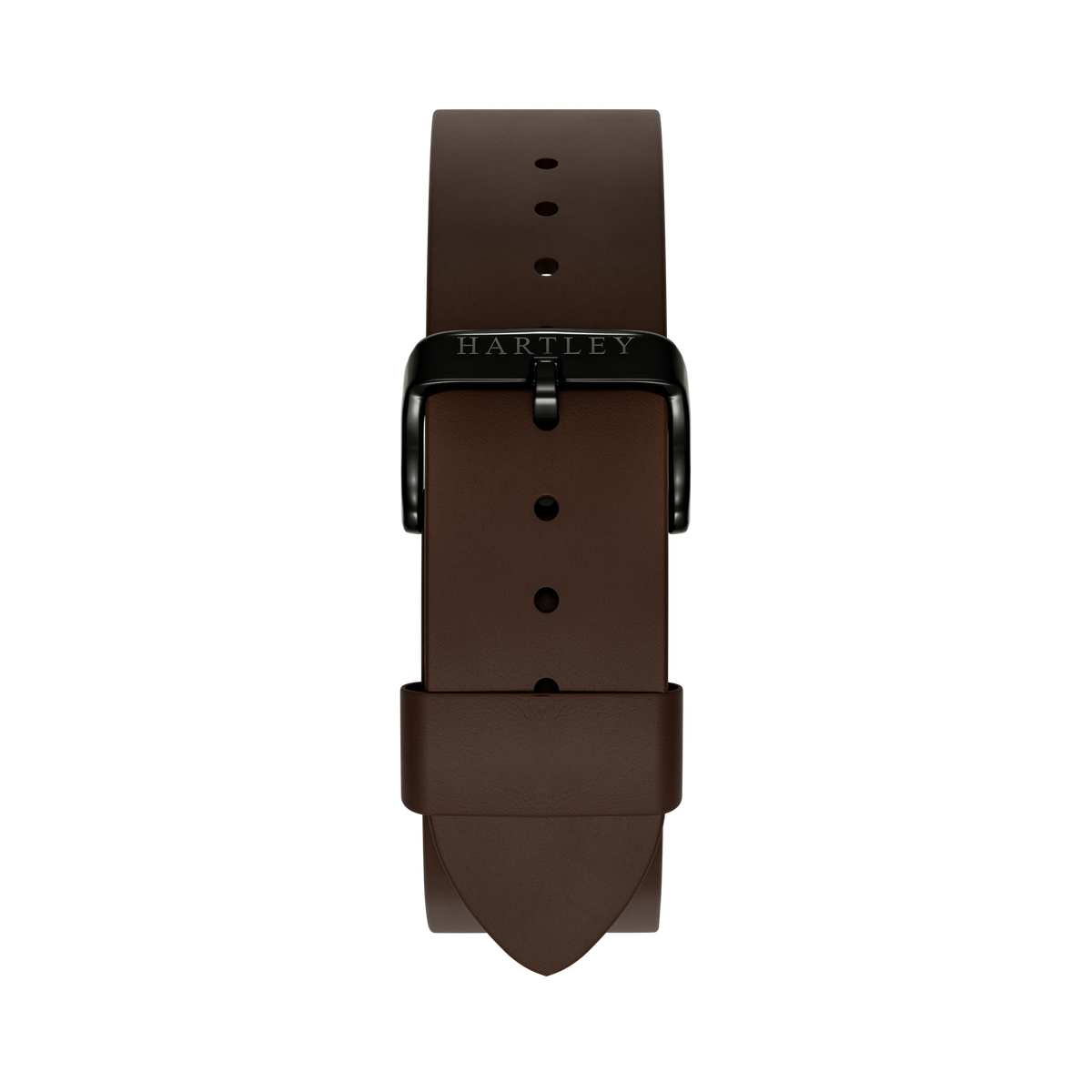 DARK BROWN LEATHER STRAP WITH BLACK BUCKLE