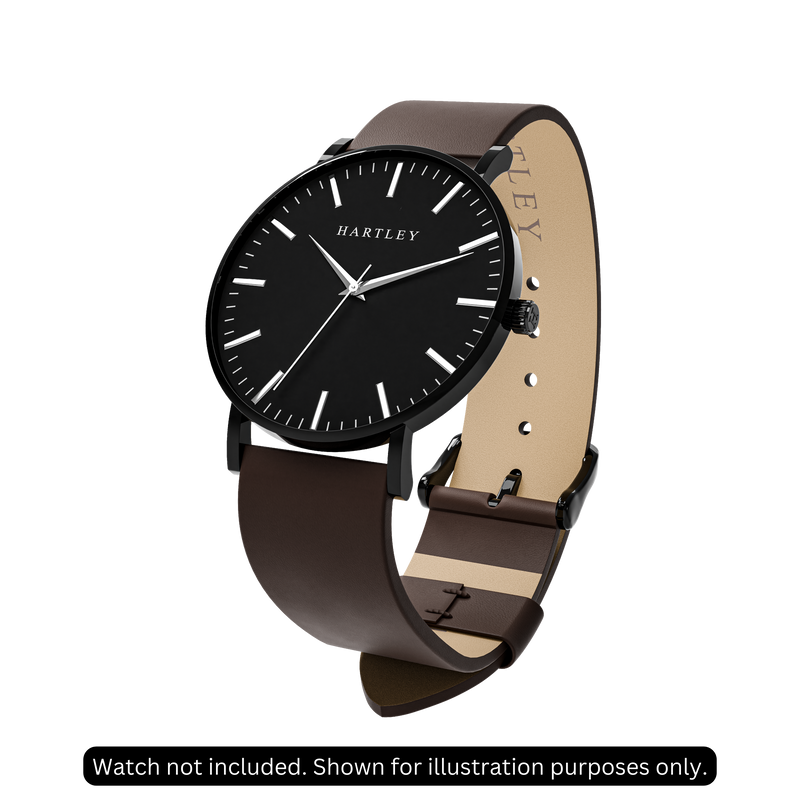 Dark Brown Leather Strap Example Image 1