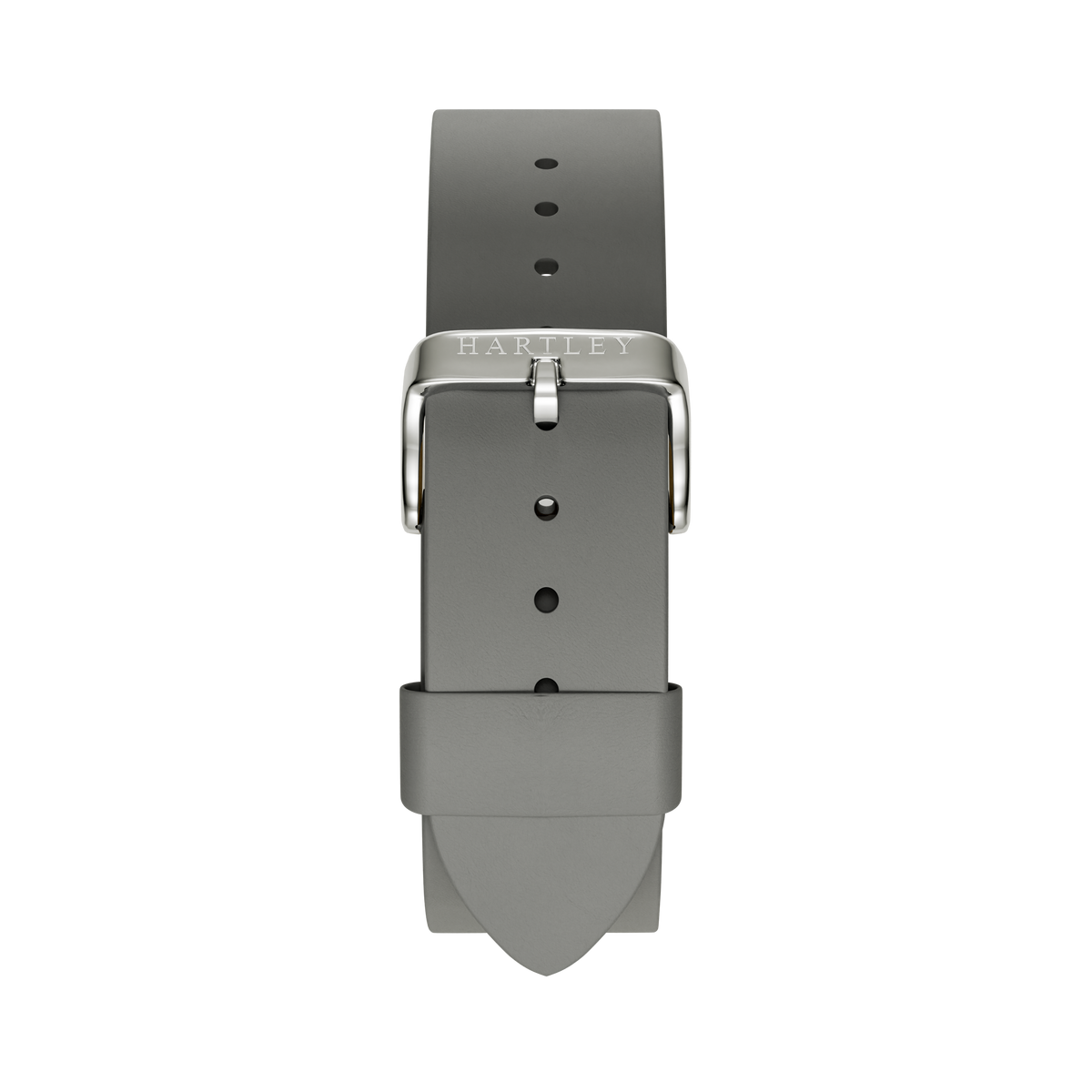 GREY LEATHER STRAP WITH SILVER BUCKLE