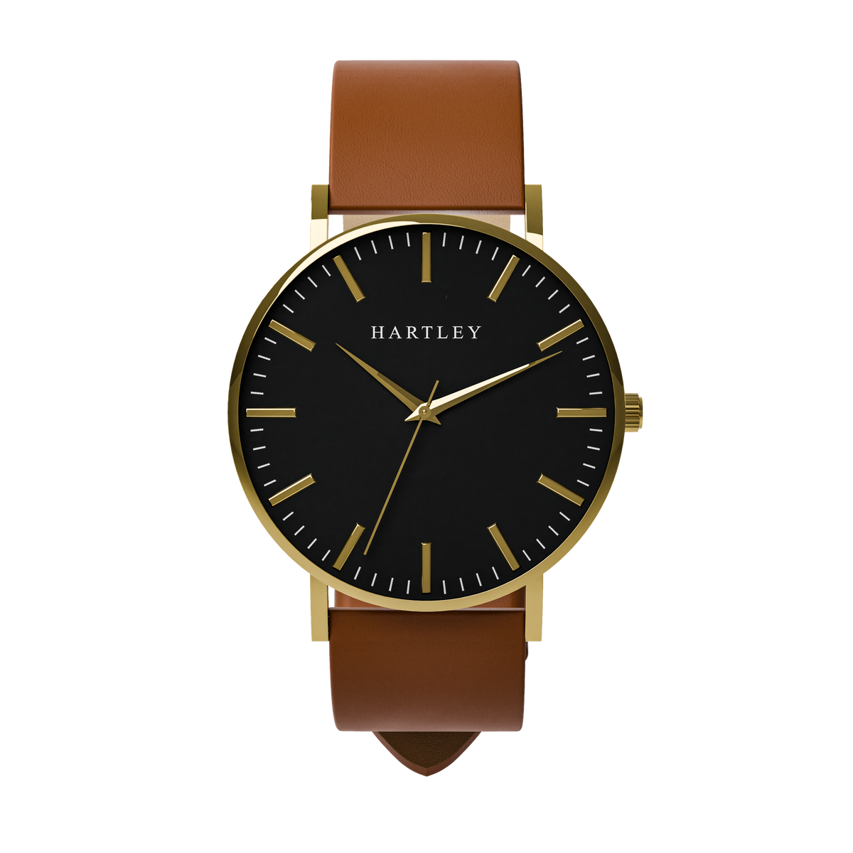 HERITAGE GOLD WITH BROWN LEATHER FRONT VIEW